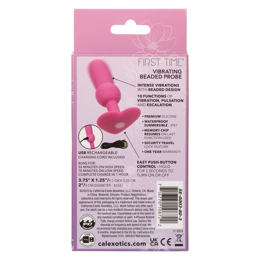 Dive into a world of thrilling sensations with the First Tim... CEN - First Time Vibro Plug - Pink photo-11