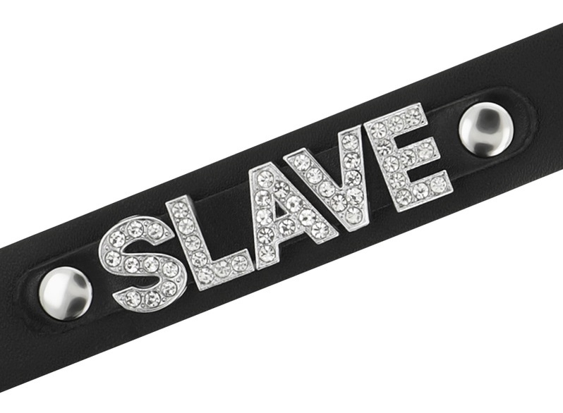 Discover Coquette chokers! The perfect complement for your f... Coquette - Choker Slave Vegan Leather - Black photo-3