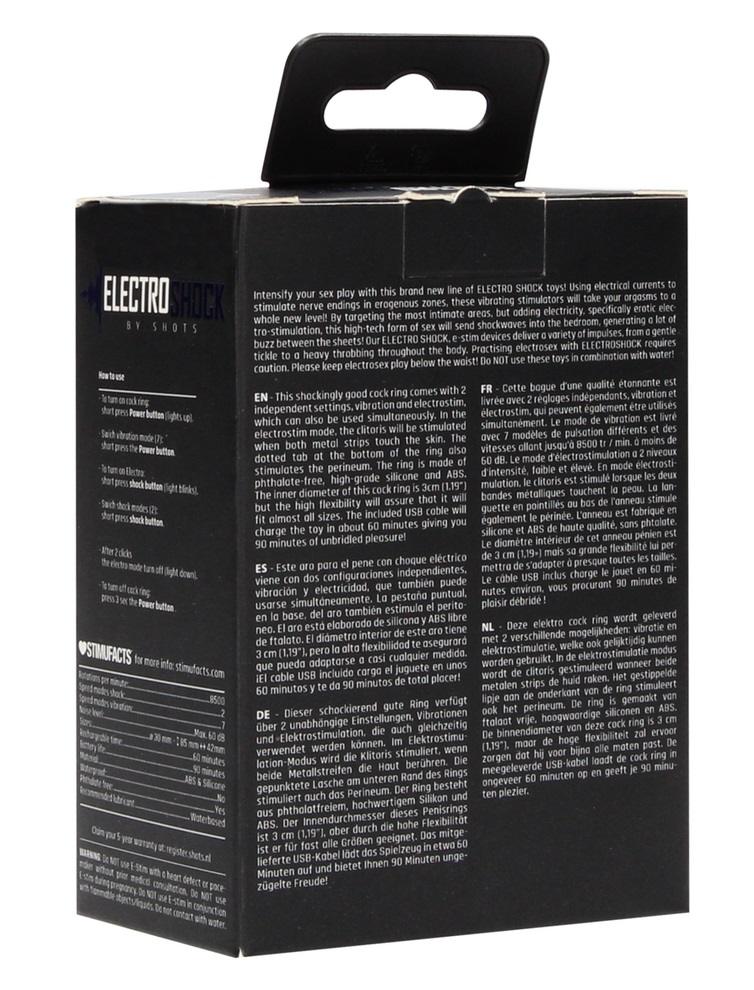 Add a buzz to your sex play with this brand new line of ELEC... ElectroShock - E-Stim Cock Ring - Black photo-9
