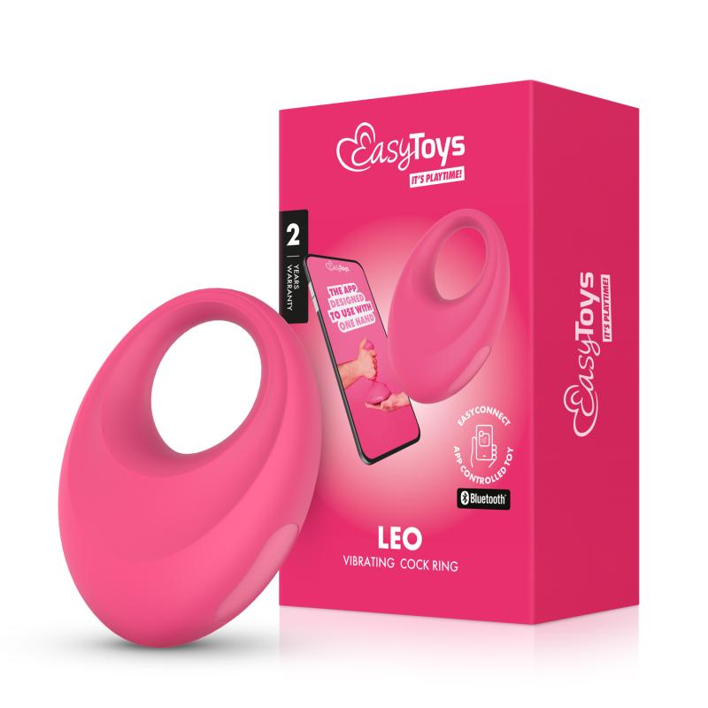 Improve your sexual performance and satisfaction with this v... Easytoys - Leo APP EasyConnect Vibro Ring - Pink photo-12