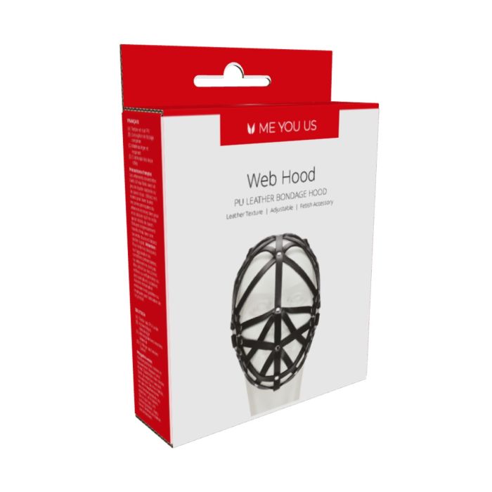 Experience some bondage play with this Me You Us Black Web H... Me You Us - Web Hood - Black photo-3
