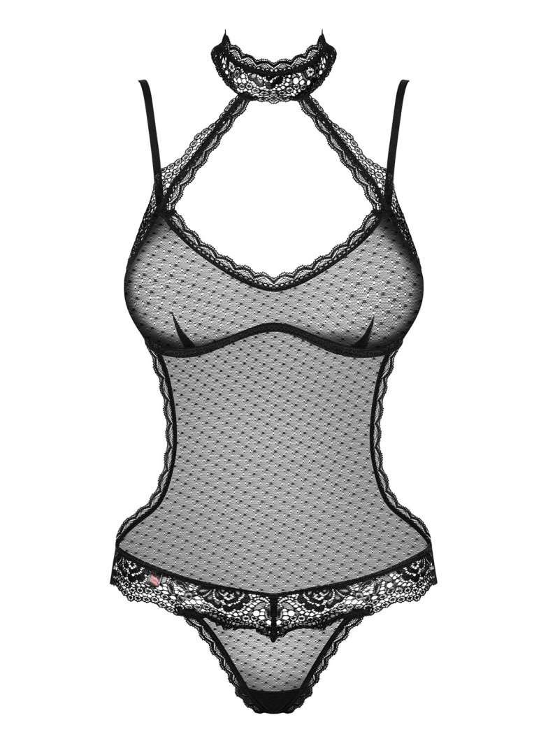 Open up to something new tonight. A bit of lace, femininity ... Obsessive - Claudusia Teddy - Black - L/XL photo-7
