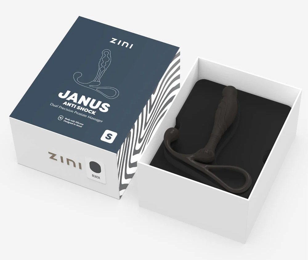 Meet Janus Anti Shock, the dual precision stabilised prostat... Zini - Janus Anti Shock Prostate Massager S - Black photo-3