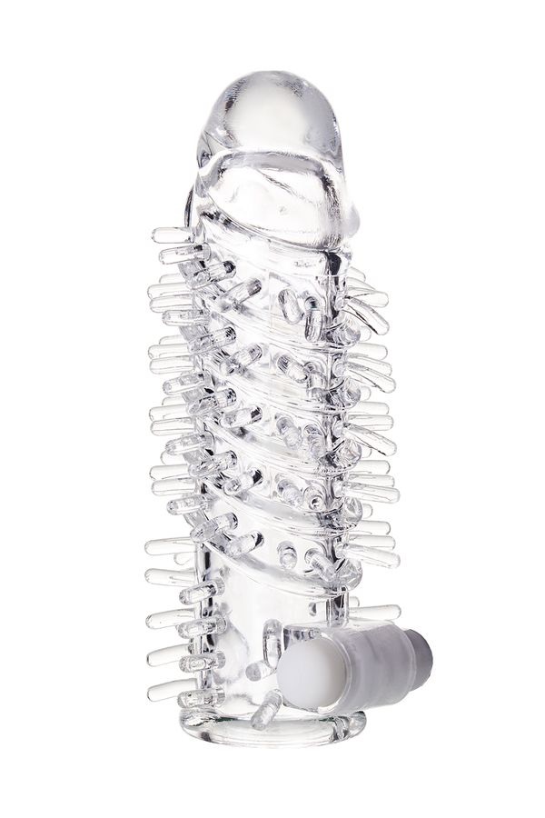 Turn your penis into an incredible source of pleasure with t... A-Toys - Fril Vibro Sleeve 13.4cm - Clear photo-3