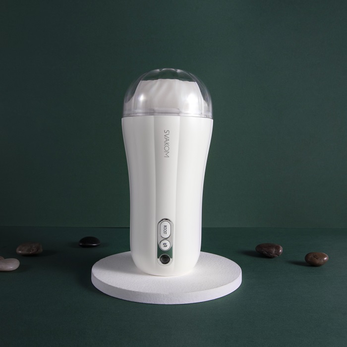 The built-in outstanding motor creates 5 different vibrating... SVAKOM - Robin Stroking Masturbator - White photo-5