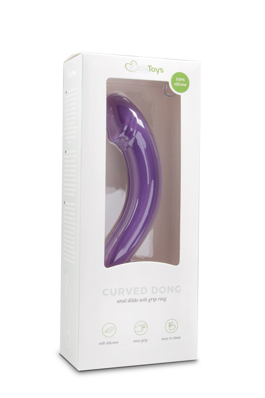 Exquisite prostate stimulation is yours with this special pr... Easytoys - Curved Prostate Dildo - Purple photo-6