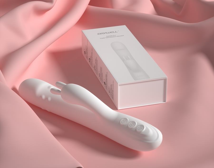 Rotating Beads and thrusting design
Thriple stimulation orga... Drywell - Rabbit Pro Vibrator - White photo-9