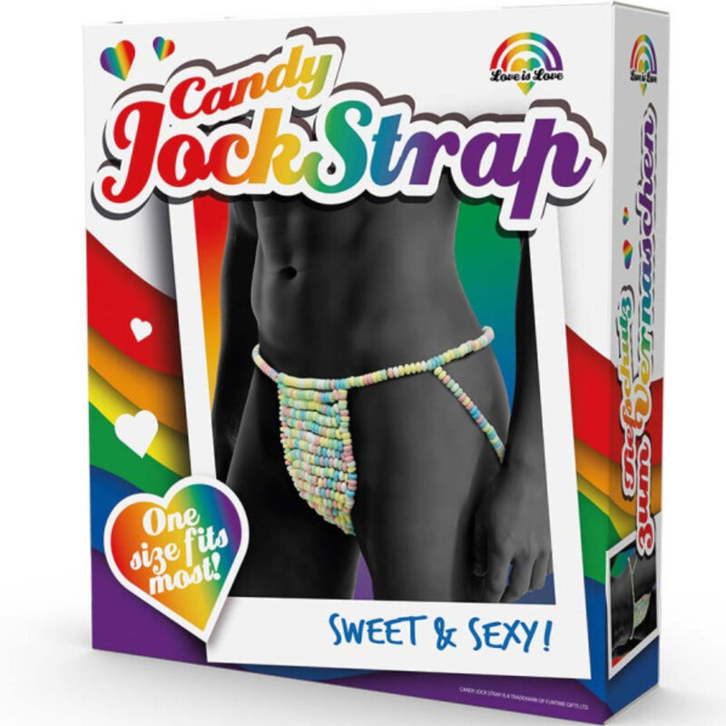 A rainbow candy colored men's thong, a visual, gustatory... Spencer&Fleetwood - Rainbow Candy Jockstrap photo-3