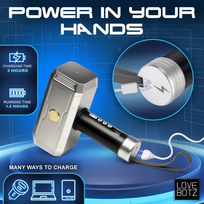 When you're a hammer everything looks like a nail, but w... LoveBotz - Thunder Stroker - White photo-7