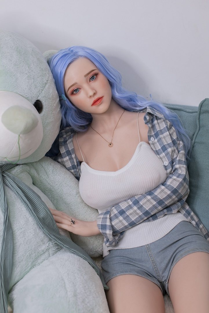 To check the sample of realistic doll visit our showroom.
... Ava European Realistic Sex Doll, Blue Hair, Ultra Soft Silicone 160 cm (5’2 ft) photo-4