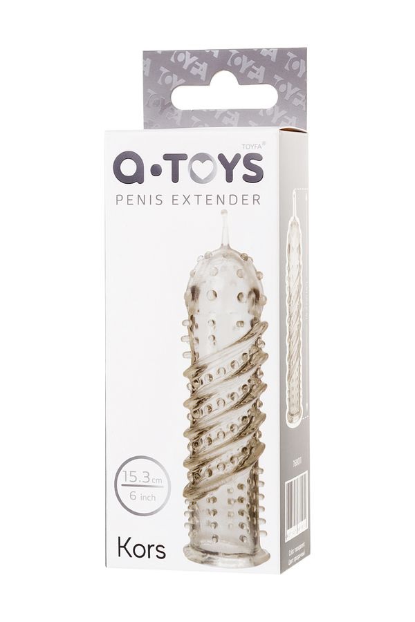 Turn your penis into an incredible source of pleasure with A... A-Toys - Kors Sleeve 15.3 cm - Clear photo-9