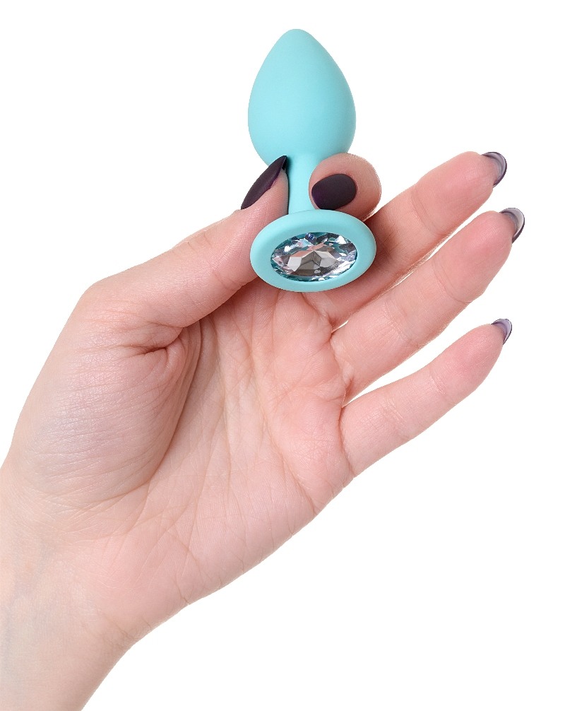 This toy will brighten your night. The miniature size is sui... ToDo - Brilliant Anal Plug - Light Blue photo-2