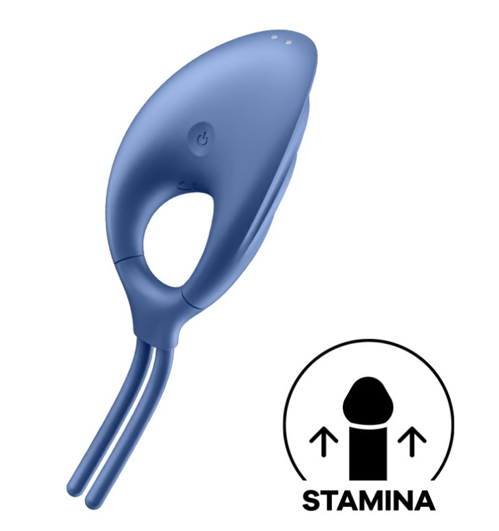 The size-adjustable Satisfyer Swordsman cock ring intensifie... Satisfyer - Swordsman Vibro Ring - Blue photo-3