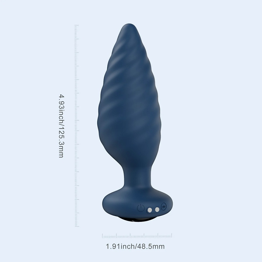 Meet NOAH - A stylish, beautiful, and powerful app-controlle... Honey Play Box - Noah Rotating App Butt Plug - Navy Blue photo-10