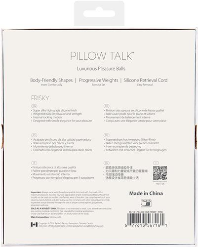 The new Pillow Talk Frisky Pleasure Balls form a perfect pai... Pillow Talk - Frisky Kegel Balls - Pink photo-8