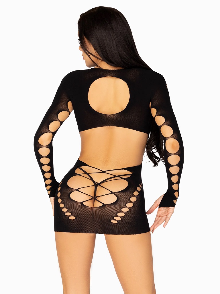 Let your curves do the talking in this ultra sexy seamless m... Leg Avenue - Invite Only Mini Dress - Black photo-2