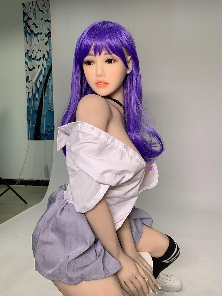 Rosalie Asian Curvy Realistic Sex Doll, Purple Hair, Ultra Soft TPE 158 cm (5’2 ft) photo-10