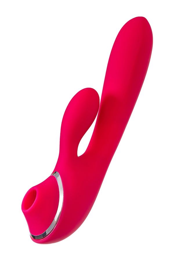The classic vibrator is equipped with air-pulse stimulation ... JOS - Doobl Vibrator w Clit Stimulator - Pink photo-6
