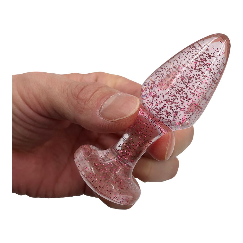 Super cute glitter-filled adult toy! You'll feel like yo... T-Best - Glitter Anal Plug S - Pink photo-2