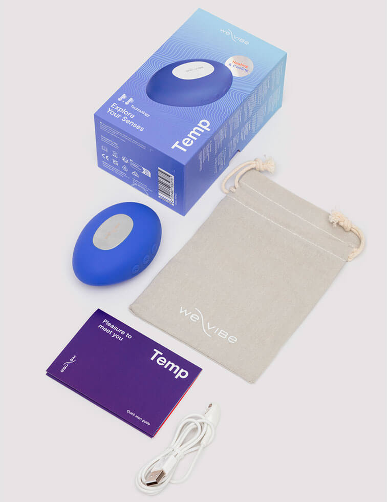 Temp 是一款貼面式(lay-on)振動器,設計為在身體表面提供溫度與振動的雙重感官刺激。它結合可即時加熱與降... We-Vibe - Temp 可調節冷熱感按摩器 - 薰衣草藍 照片-13
