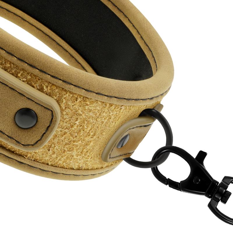 FETISH SUBMISIVE ORIGIN set of handcuffs with collar joined ... Fetish Submissive - Collar w Leash - Skin photo-4