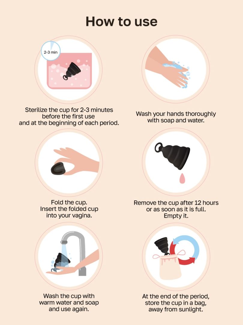 The menstrual cup Gcup has the shape of a bell. The main adv... Gvibe - Gcup - Mystic Noir photo-17