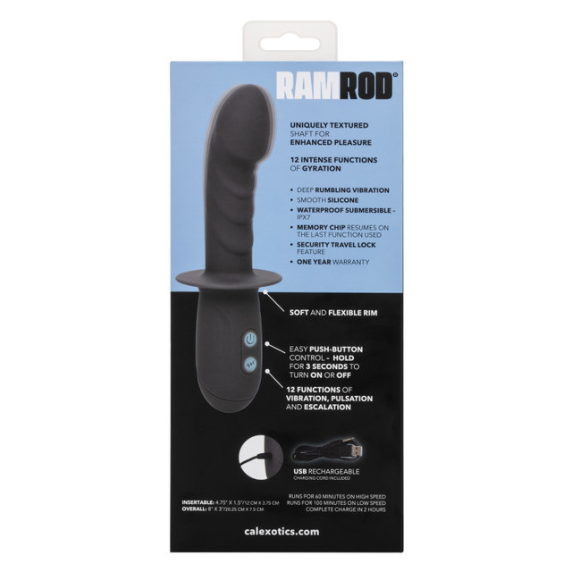 Experience the ultimate pleasure with Ramrod Gyrating. Desig... CEN - Ramrod Gyrating Vibro Dildo - Black photo-12