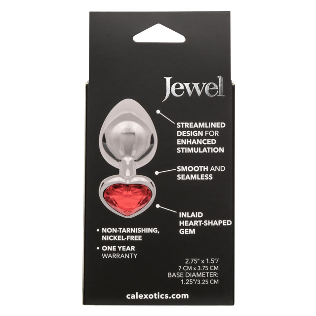 Introducing the Jewel Large Ruby Heart Plug, a captivating a... CEN - Jewel Ruby Heart Anal Plug L - Red photo-8