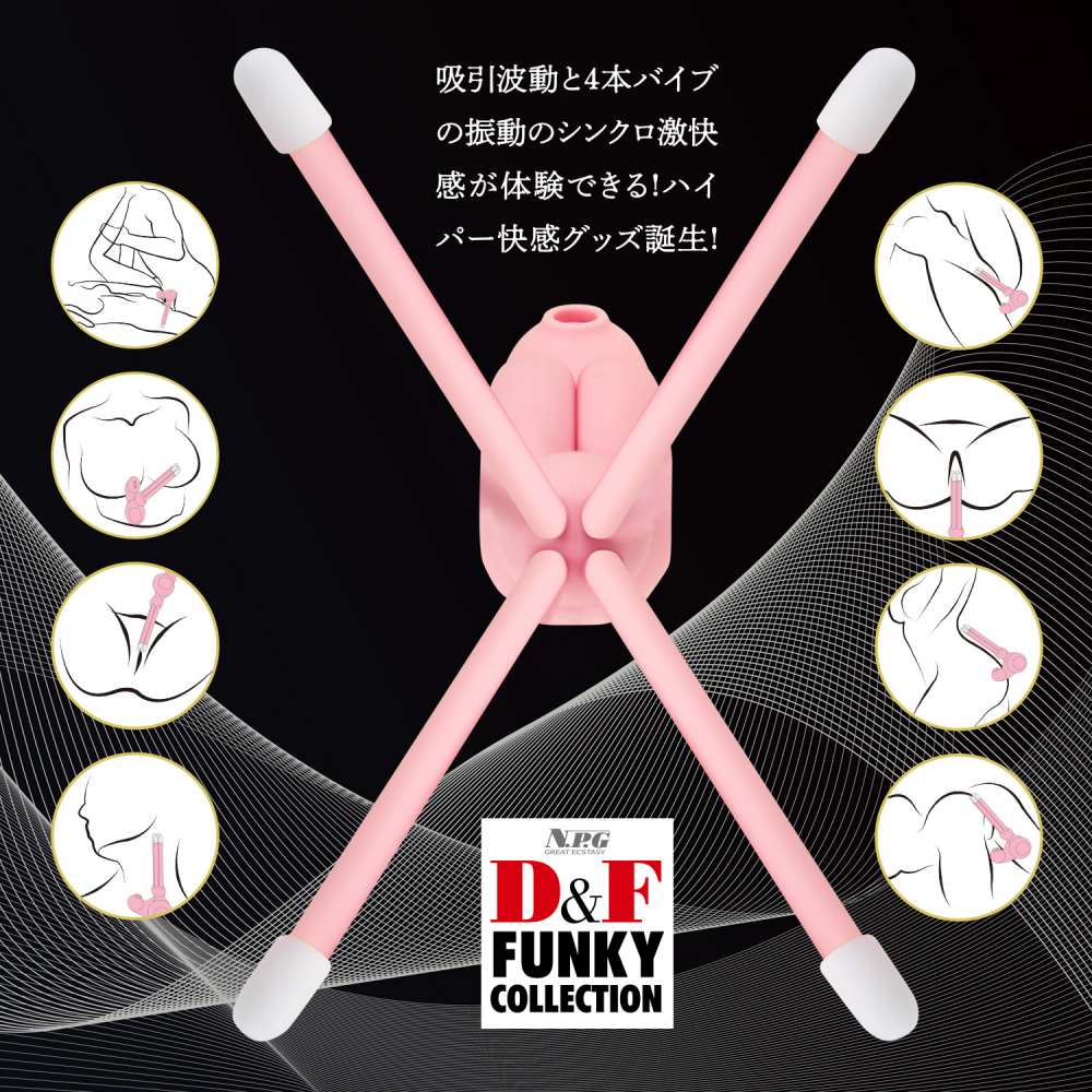 A combination of the suction vibration that is very popular ... NPG - Funky Suction Vibrator - Pink photo-5