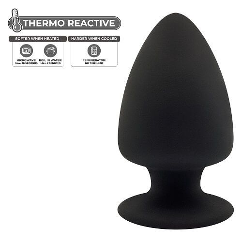 Bum play has never been easier with this squeezy, bendy butt... Silexpan - 3.5'' Anal Plug - Black photo-2