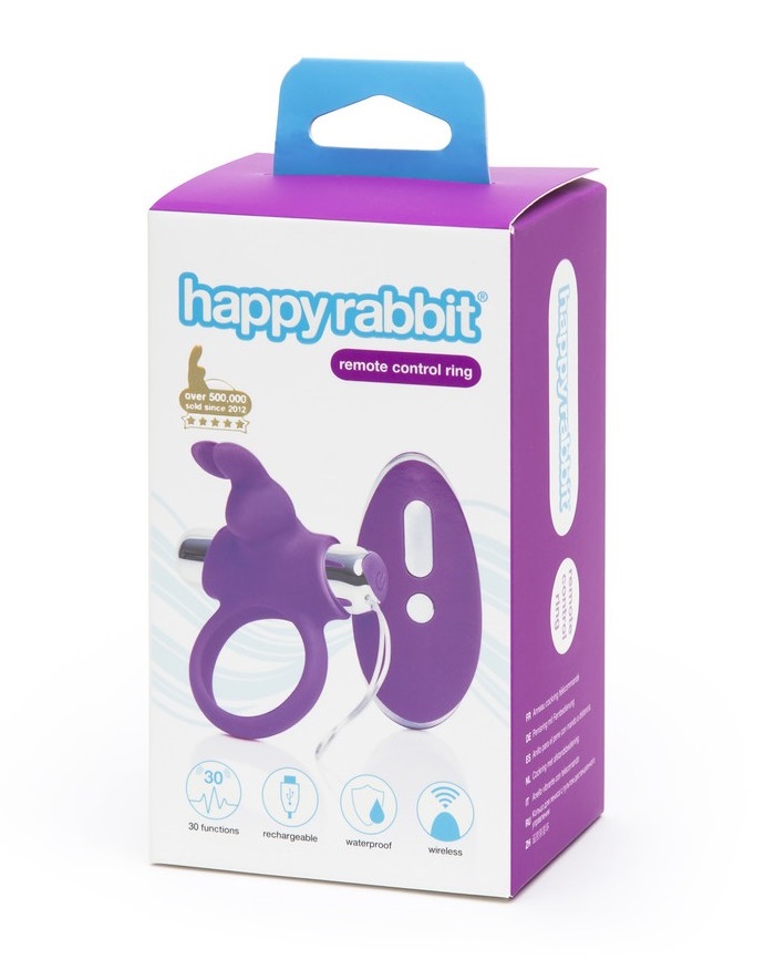 Incredible pleasure for two? Yes please! We've added ico... Happy Rabbit - Vibro Ring w Remote - Purple photo-7