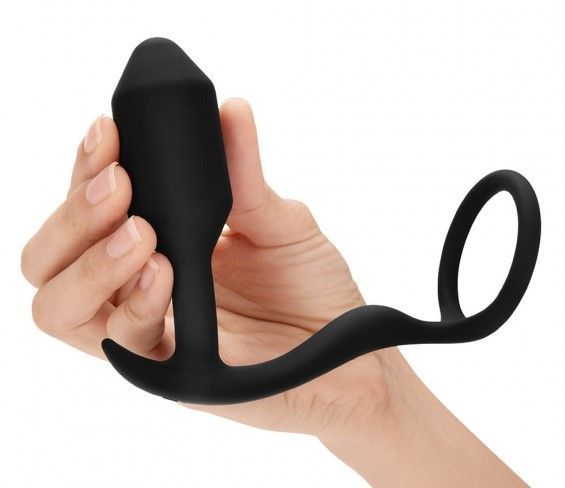 Stimulate multiple erogenous zones with the new b-Vibe Snug ... B-Vibe - Snug Plug & Tug Ring - Black photo-4