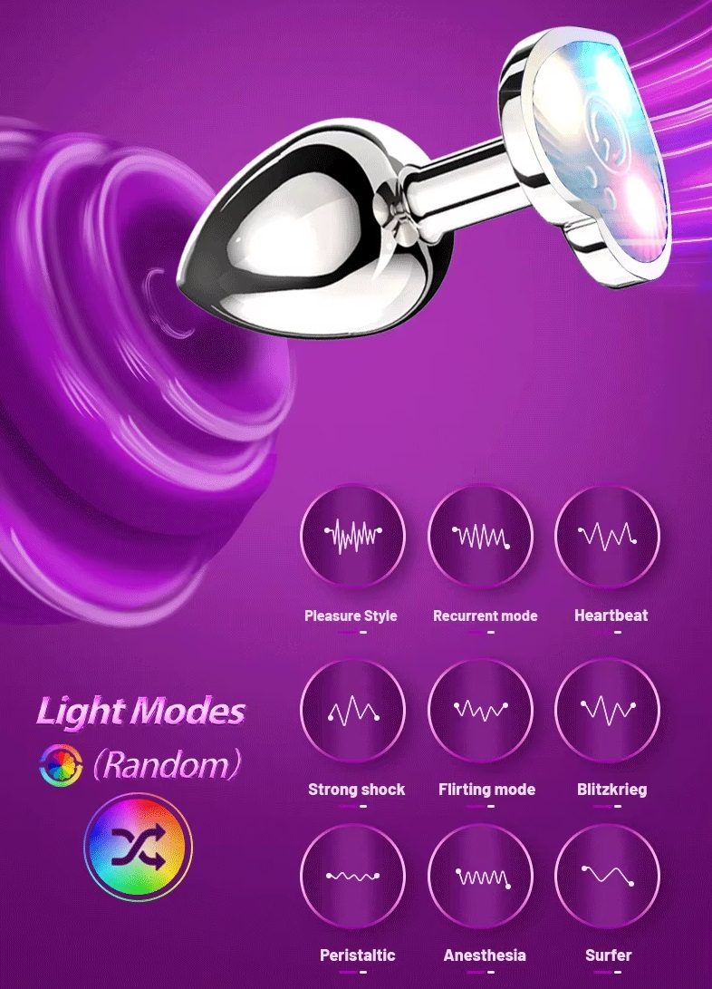 Heart base anal plug can be controlled with the included rem... MT - Heart App Vibro Plug S - Clear photo-4