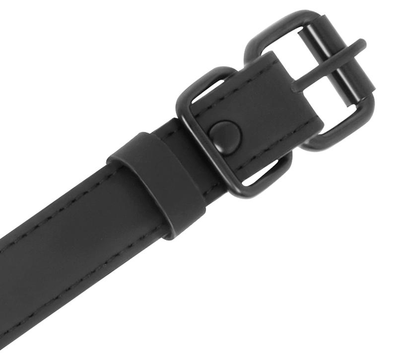 FETISH SUBMISIVE vegan leather collar with nipple clamp atta... Fetish Submissive - O Ring Gag w Nipple Clips - Black photo-5
