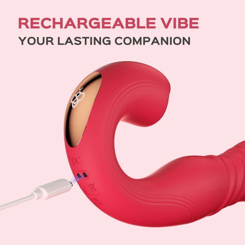 Joi Thrust 2 – pressure sensing, App-controlled, Thrusting G... Honey Play Box - Joi Thrust 2 Sensing G-Spot App Vibrator - Red photo-5