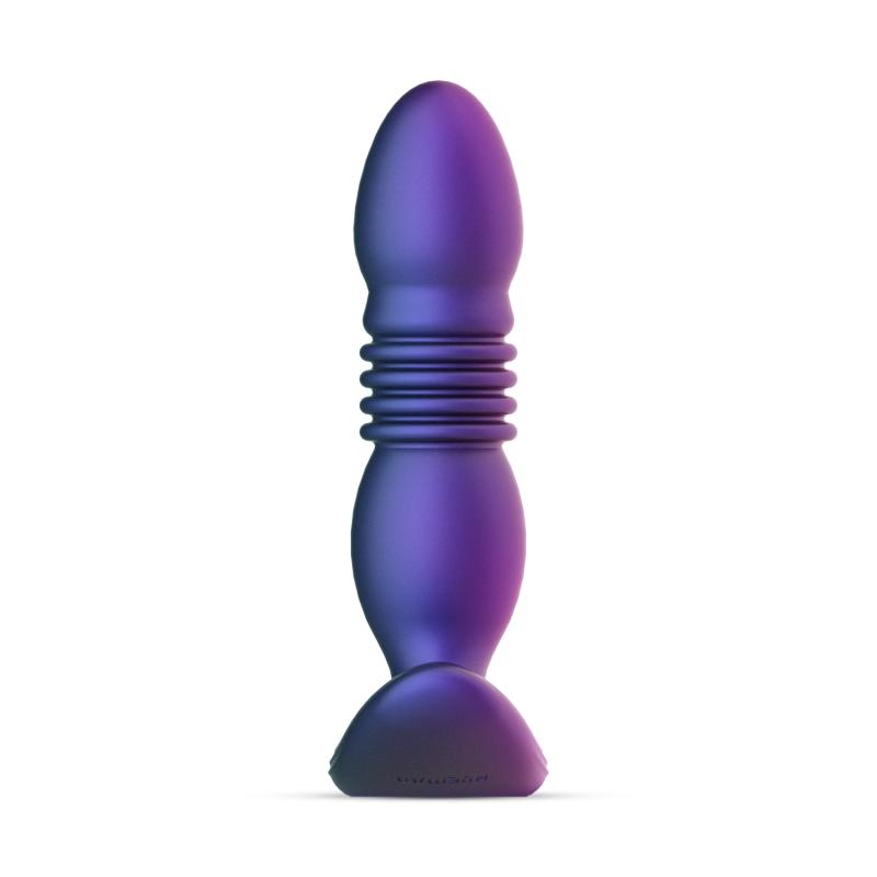 This buttplug features a thrusting function! The plug is con... Hueman - Thrusting Butt Plug - Purple photo-4