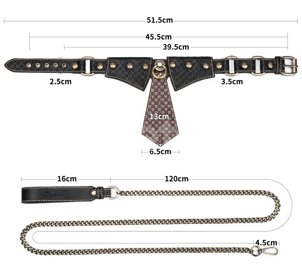 Immerse yourself in a blend of luxury and rustic charm with ... Lovetoy - Rebellion Reign Collar w Leash - Black photo-10