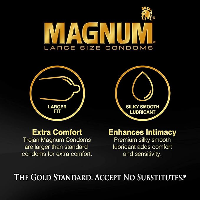 Enjoy larger than life pleasure. From the makers of Trojan c... Trojan - Magnum Large 62/55mm 3's Pack photo-4