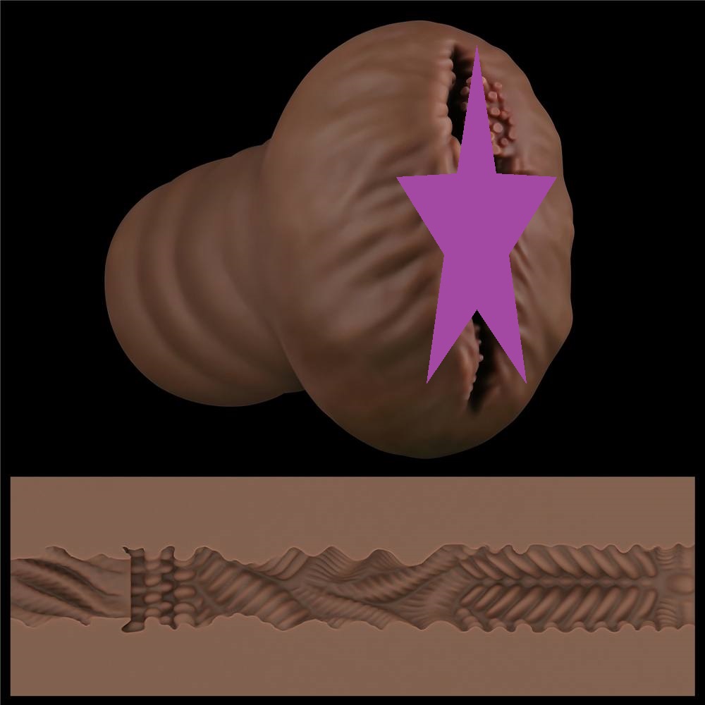Highly detailed and expertly hand crafted, this realistic al... Lovetoy - Alien's Pie Masturbator #1 - Brown photo-2