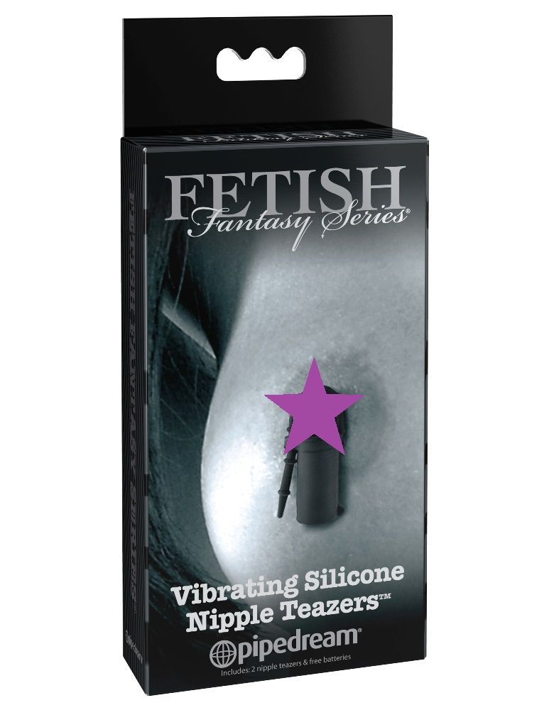 Enjoy incredible hands-free stimulation with the Vibrating S... Fetish Fantasy - Vibrating Nipple Teazers - Black photo-4