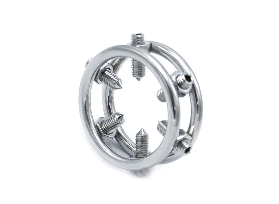 This steel glans penis ring is not suitable for the delicate... Kiotos - Torture Glans Ring - 32mm photo-2