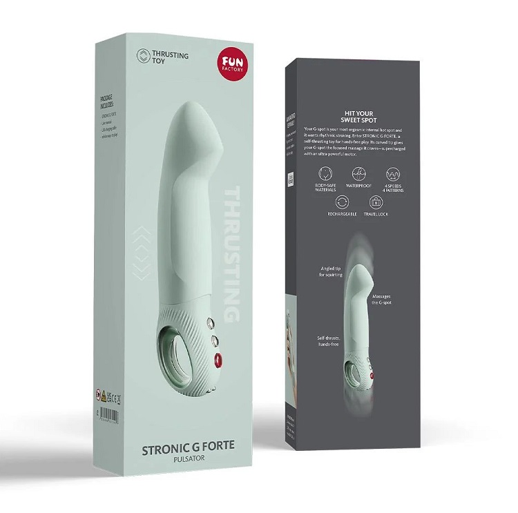 Close your eyes, lean back, and enjoy the powerful thrusting... Fun Factory - Stronic G Forte - Sage Green photo-9