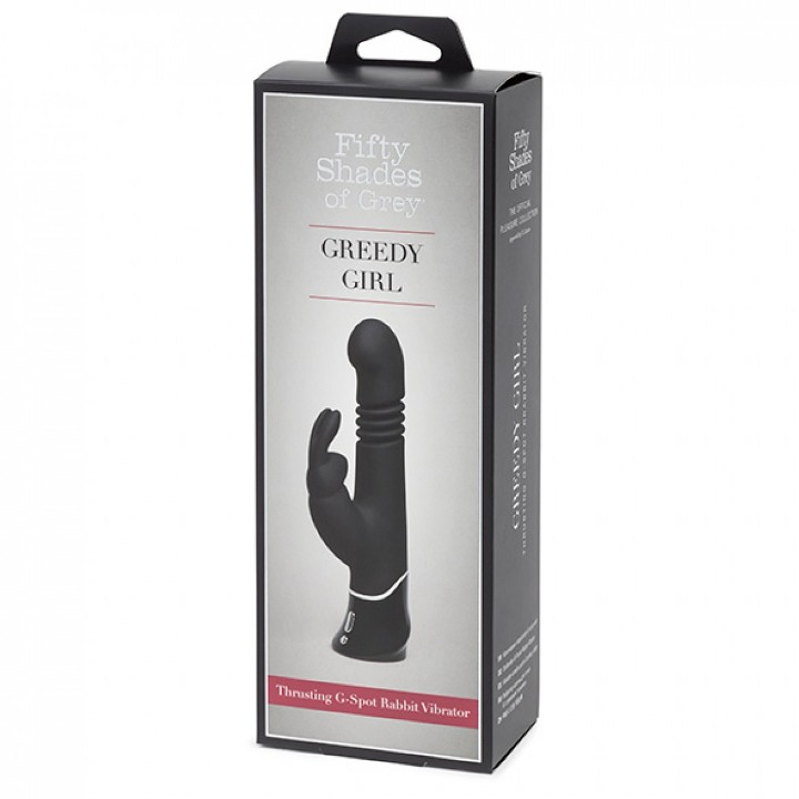 Heighten the intensity of your sexual experience when you us... Fifty Shades of Grey - Greedy Girl G-Spot Thrusting Rabbit Vibrator - Black photo-8
