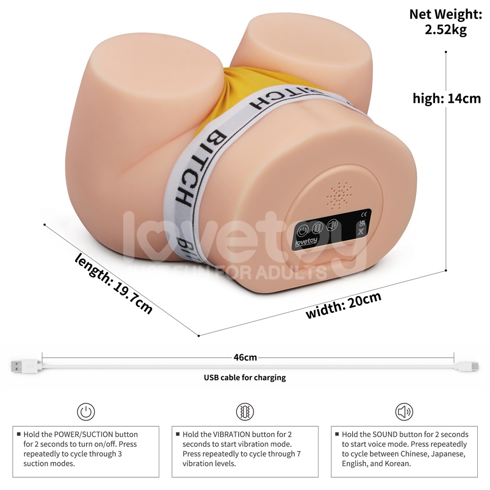 Introducing our exquisitely designed pleasure tool, the Stre... Lovetoy - Streetgirl #14 Sensation Pulse Masturbator 2.5kg - Flesh photo-16