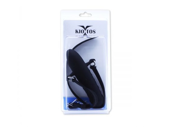 This Silicone Double Penis Mouth Gag offers a unique twist c... Kiotos - Double Penis Mouth Gag - Black photo-6