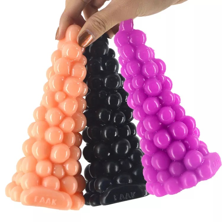 Grape structrue anal plug, environmental healthy, easy clean... FAAK - Grape Anal Plug - Black photo-6