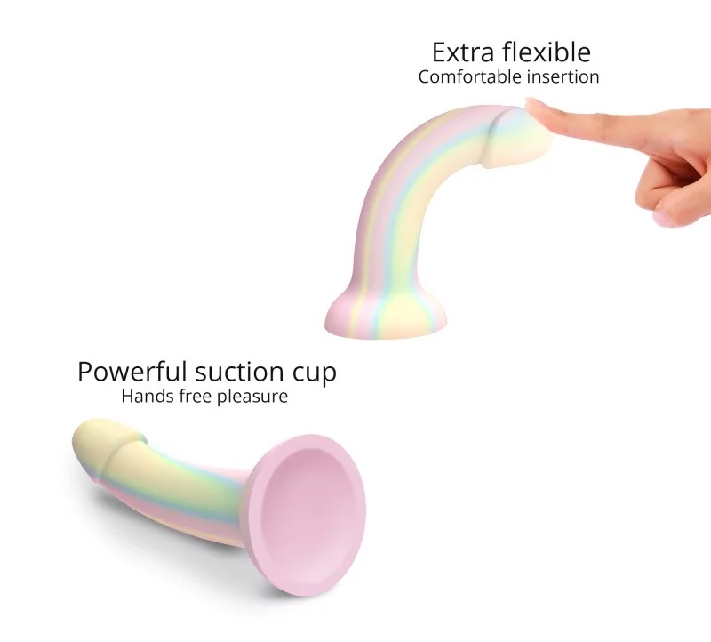 This new range of dildos, each one more fun and cutely kawai... Love to Love - Fantasia Glow Dildo - Rainbow photo-3