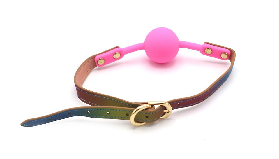 This gorgeous rainbow coloured gag is a must have for your B... Kiotos - Ball Gag - Rainbow photo-2