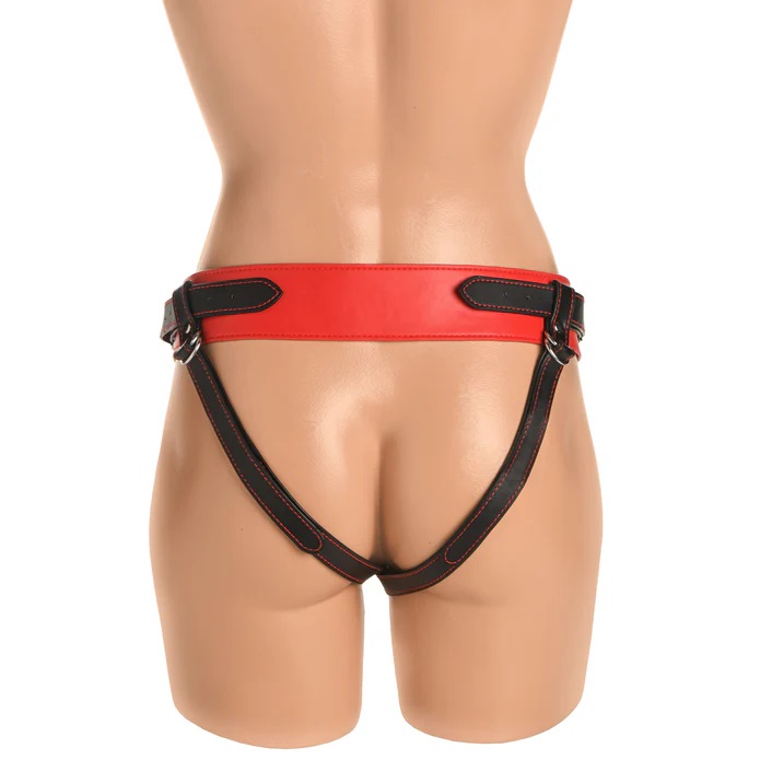 Penetrate the deepest caverns of your partner and invoke myt... Creature Cocks - Horny Devil Strap-On Harness - Black/Red photo-2
