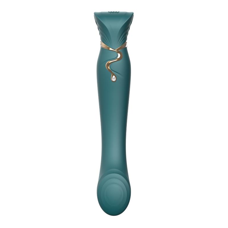 Experience true luxury with the ZALO Queen G-spot PulseWave ... Zalo - Queen APP Heating Vibro Set - Jewel Green photo-5